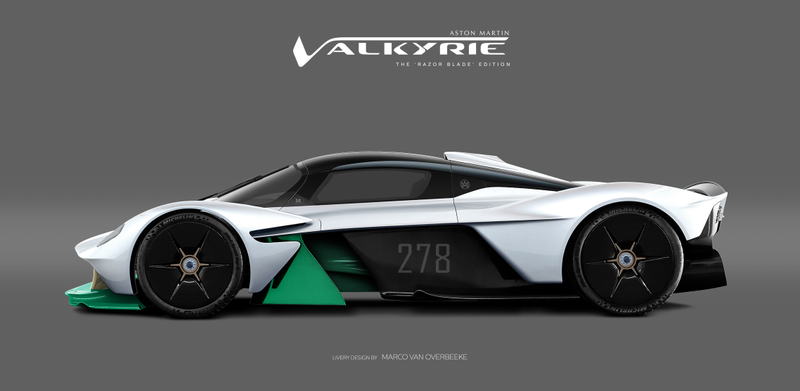 Illustration for article titled The Aston Martin Valkyrie Looks Especially Good In Classic Racing Liveries